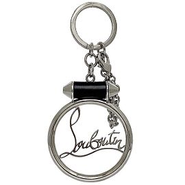 Chaveiro de couro preto Christian Louboutin Preto