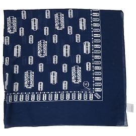 Bufanda de algodón azul con estampado de cuchilla de afeitar de Alexander McQueen McQ Azul Azul marino