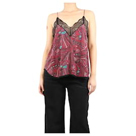 Zadig & Voltaire Débardeur en dentelle bourgogne - taille S Rouge