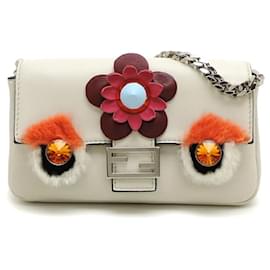 Fendi-Fendi Micro Baguette Women's Pouch-White