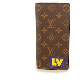 Louis Vuitton-Louis Vuitton Long Wallet Monogram Portefeuille Brazza NM M80523-Brown,Black,Green,Orange