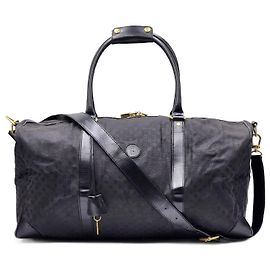 Fendi Monogram Boston Travel Bag with Strap Black