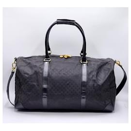 Fendi-Fendi Monogram Boston Travel Bag with Strap-Black