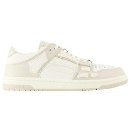 Skel Top Low Sneakers - Amiri - Cuir - Beige Marron Beige