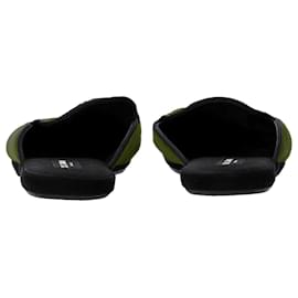 Dolce & Gabbana- Dolce & Gabbana Embroidered Flat Mules in Red Velvet-Red