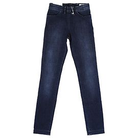 Jeans dritti con zip sul retro Acne Studios in denim di cotone blu Blu