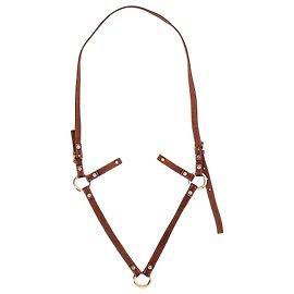 Cinto de Arnês Dsquared2 em Couro Marrom Marrom Vermelho