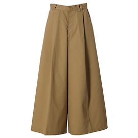 Pantaloni a gamba larga Moncler Palm Angels in cotone marrone Marrone