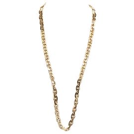 Cinturón collar de aro cubano con múltiples cadenas vintage de Lanvin Dorado Metálico
