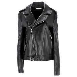 JW Anderson Biker Jacket in Black Nappa Lamb Leather Black