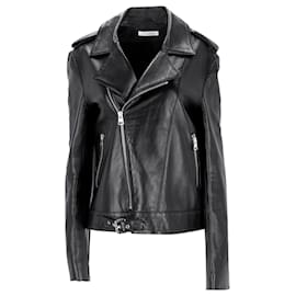 JW Anderson- JW Anderson Biker Jacket in Black Nappa Lamb Leather-Black