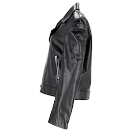 JW Anderson- JW Anderson Biker Jacket in Black Nappa Lamb Leather-Black