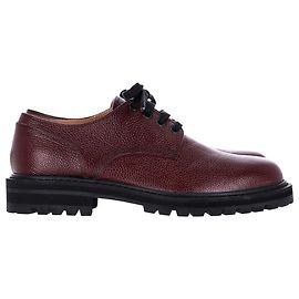 Scarpe Derby stringate Dries Van Noten in pelle bordeaux Rosso Bordò