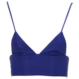 Top bustier T de Alexander Wang em couro azul Azul