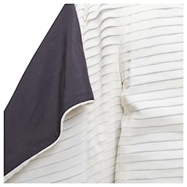 Autre Marque-Gareth Pugh Runway plisse silk draped biker-White,Cream