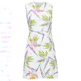 Fendi-Fendi bird of paradise jacquard cocktail dress-White