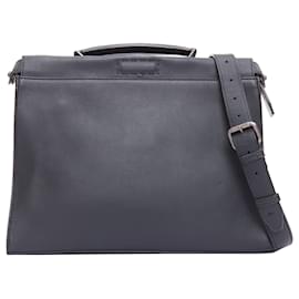 Fendi-Fendi Peekaboo leather bug monster eye crossbody briefcase-Black