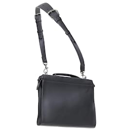 Fendi-Sac à bandoulière Fendi Peekaboo en cuir avec yeux de monstre insecte-Noir