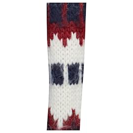 Saint Laurent-Cachecol longo em lã virgem azteca de Saint Laurent Hedi Slimane-Branco,Cru