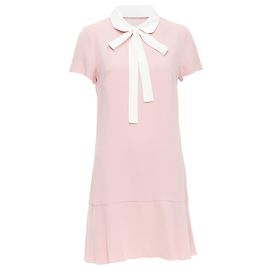 Robe shift à col Peter Pan avec nœud papillon Red Valentino Rose