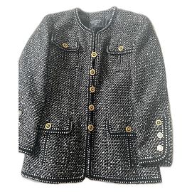 1993 Chanel Boucle Jacket Black