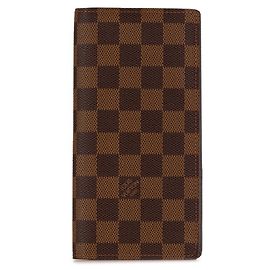 Cartera Larga Brazza Damier Louis Vuitton Castaño