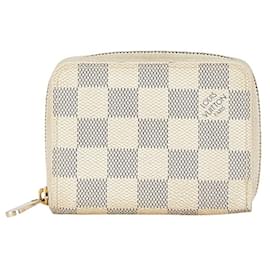 Louis Vuitton-Louis Vuitton Damier Azur Zippy Coin Purse-White