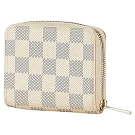 Louis Vuitton-Louis Vuitton Damier Azur Zippy Coin Purse-White