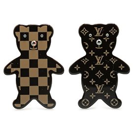 Set spilla Nunour orsetto di peluche Monogram Damier Louis Vuitton Marrone