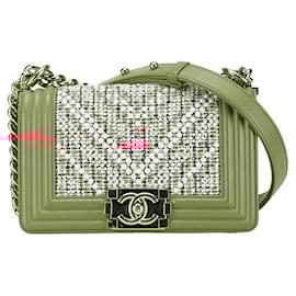 Chanel-Chanel Boy Chanel Coco Mark Chain Shoulder Bag-Pink,White,Multiple colors