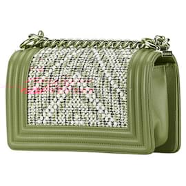 Chanel-Chanel Boy Chanel Coco Mark Chain Shoulder Bag-Pink,White,Multiple colors