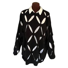 Suéter negro calado Valentino Negro