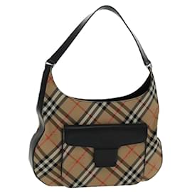 Autre Marque-Burberrys Nova Check Shoulder Bag Beige Black Auth yk15637-Black,Beige