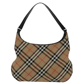 Autre Marque-Burberrys Nova Check Shoulder Bag Beige Black Auth yk15637-Black,Beige
