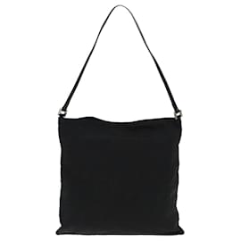 Fendi-FENDI Zucca Canvas Shoulder Bag Nylon Black Silver Auth ep6025-Black,Silvery