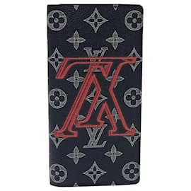 Louis Vuitton-LOUIS VUITTON Monogram Ink Brazza Portefeuille Wallet Navy M62893 Auth 96045A-Navy blue,Monogram