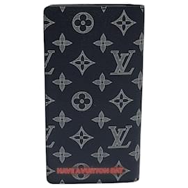 Louis Vuitton-LOUIS VUITTON Monogram Ink Brazza Portefeuille Wallet Navy M62893 Auth 96045A-Navy blue,Monogram