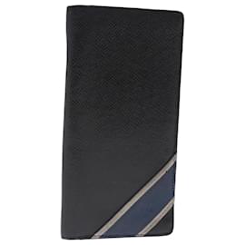 Louis Vuitton-LOUIS VUITTON Taiga Brazza Portefeuille Long Wallet Ardoise M64012 Auth bs18707-Grey