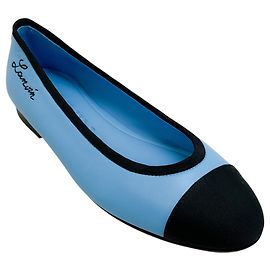 Bailarinas clásicas de cuero azul cielo de Lanvin Azul