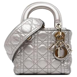 Dior-DIOR Handbags Leather-Silvery
