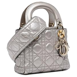 Dior-DIOR Handbags Leather-Silvery