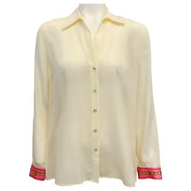 L'Agence Ivory Silk Gio Bluse Roh