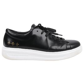 Louis Vuitton Beverly Hills Line 17 years Leather Sneakers in Black, Size 43 EU, FA0187 Black
