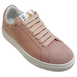 Lanvin-Lanvin Blossom Suede DDBO Sneakers-Pink