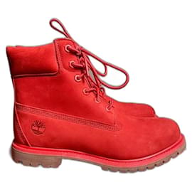 Timberland Botas de 6 polegadas Vermelho