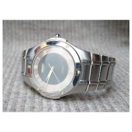 Seiko-Seiko Dolce Kinetic hybrid automatic/quartz watch ref. 4M61-0A30-Black,Silvery