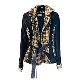 Autre Marque-Jackets-Brown,Black,Dark brown