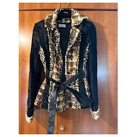Autre Marque-Jackets-Brown,Black,Dark brown