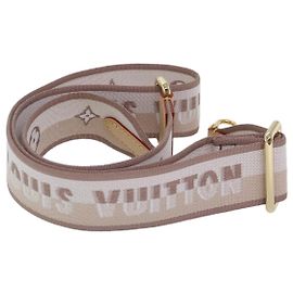 LOUIS VUITTON Adjustable For Speedy Bandouliere Strap 31.5""-44.1"" Auth ar12651 Beige