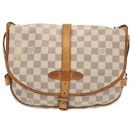 Louis Vuitton-LOUIS VUITTON Damier Azur Saumur 30 Shoulder Bag N48202 LV Auth 92779-Other